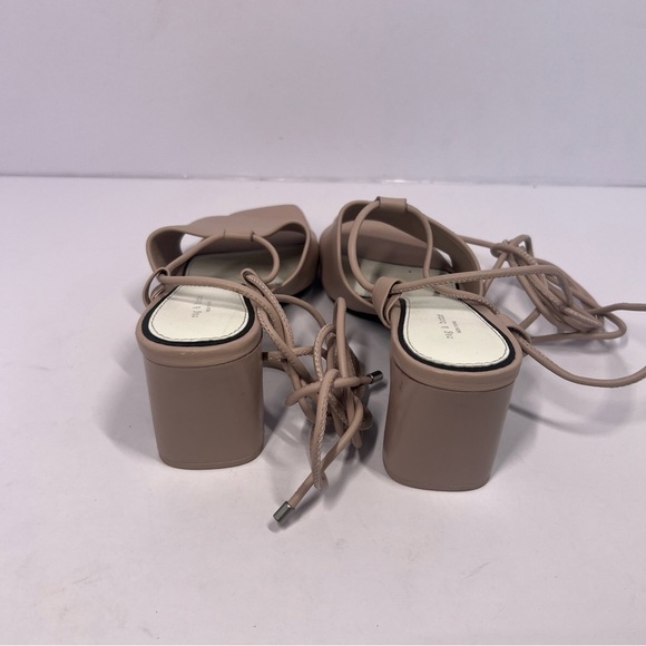 Rag & Bone Emma Leather Tie Heel Sandal In Shasow Pink Size 36 (US 5.5) New - Picture 6 of 10